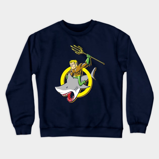 Shark Rider Crewneck Sweatshirt by VicNeko